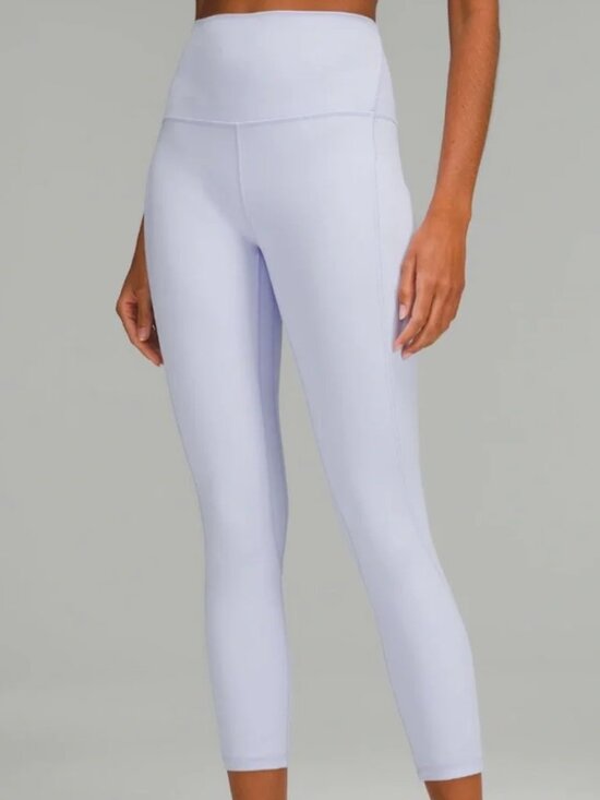 lululemon athletica Pants - Lululemon Align High-Rise Crop 23” w/ Pockets – Light Lilac/Blue – Size 2
